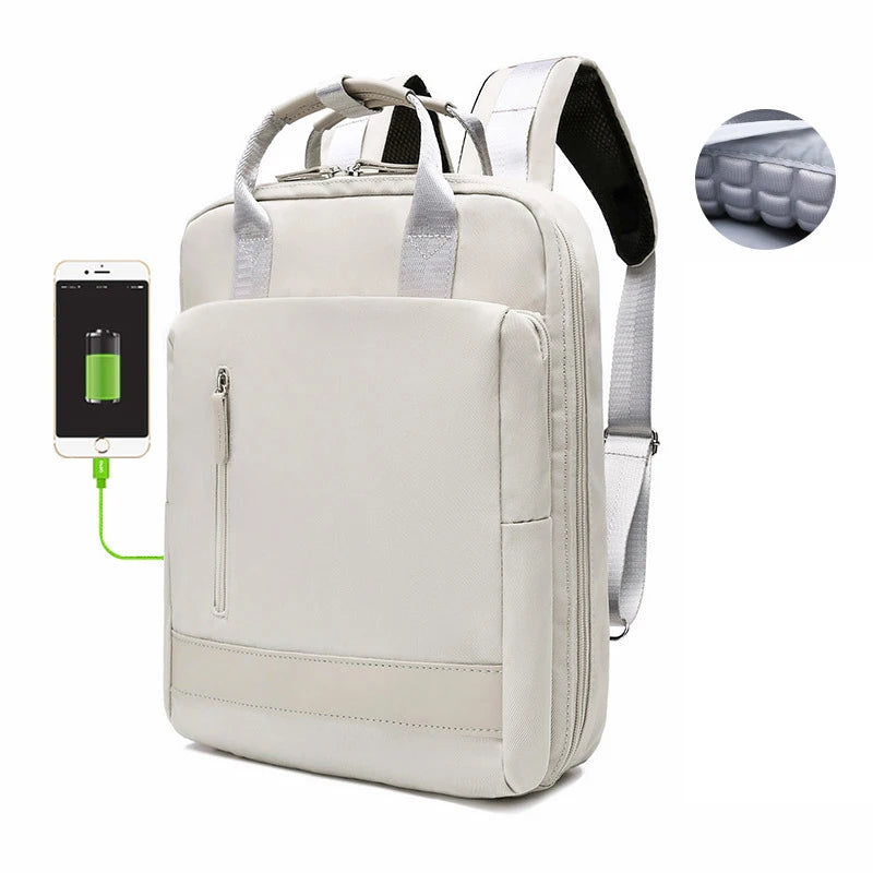 15.6 Inch Laptop Backpack For Women, USB Charging Port Business Backpack For Wrok Travel , College Bag For Men Women