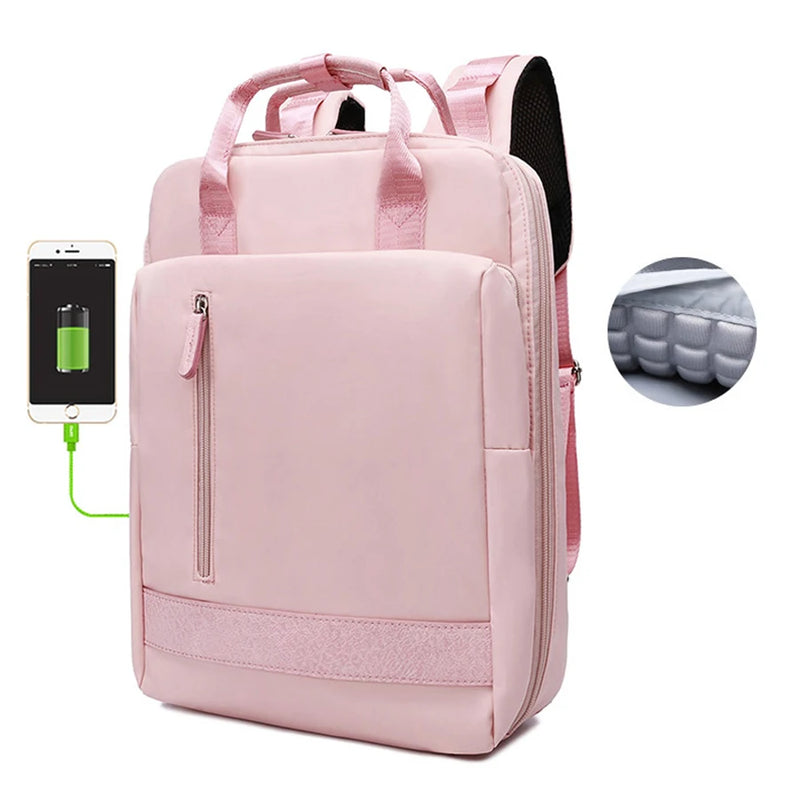 15.6 Inch Laptop Backpack For Women, USB Charging Port Business Backpack For Wrok Travel , College Bag For Men Women