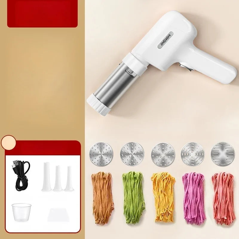 Electric Cordless Noodle Maker Handheld Portable Noodle Press Home Appliances Outdoor Kitchen Home Breakfast Smart Maker