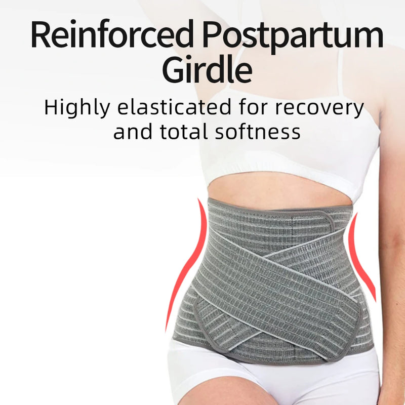Sunveno Postpartum Belly Band Girdle for Postnatal Adjustable Belly Wrap C-section Recovery Binder Abdominal Support 