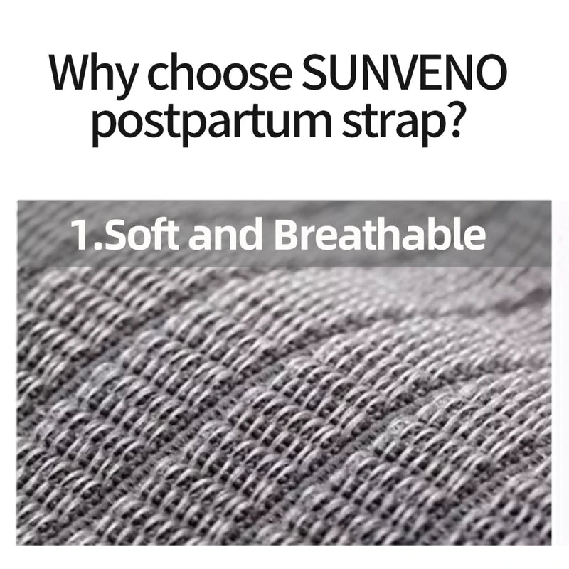 Sunveno Postpartum Belly Band Girdle for Postnatal Adjustable Belly Wrap C-section Recovery Binder Abdominal Support 